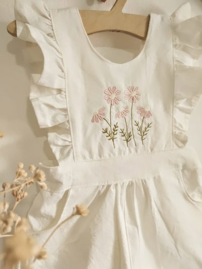 jardinero Corto Margarita Off White