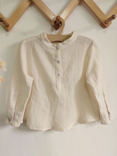 Camisa  Cuello Maho Crema 