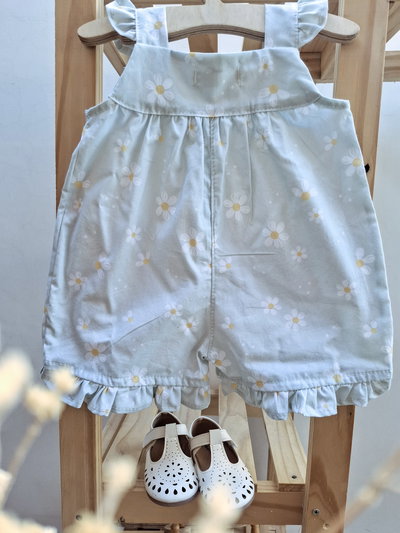 Enterito Pauli + Capelina Verde Margaritas Estampa  Exclusiva