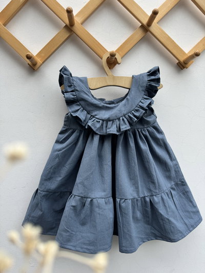 Vestido Meri Azul Acero