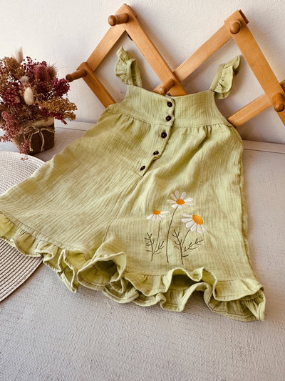 Enterito Pauli Verde Pistacho bordado