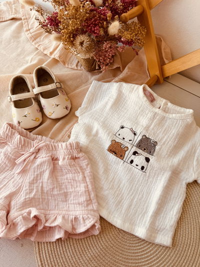 Remera Escandaloso + short Rosa