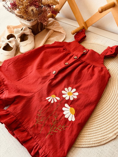 Enterito Pauli rojo bordado