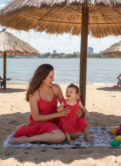 PREVENTA-Solero Gladiola Rojo - Madre e Hija mini cápsula Limitada 