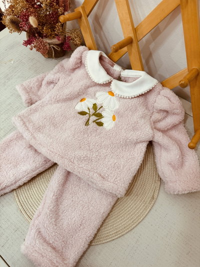 Conjunto Buso + calzita Corderito Margarita Rosa