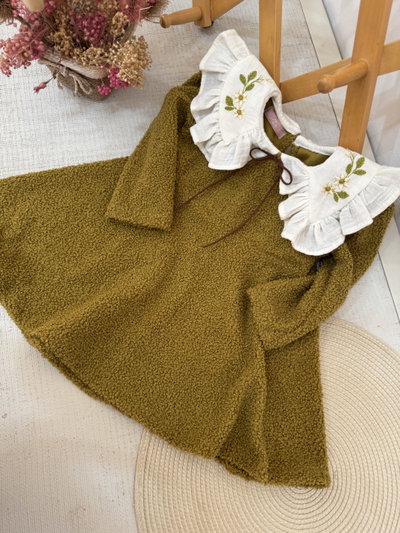 Vestido Boucle  Verde Oliva