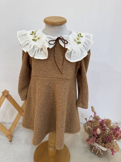 Vestido Boucle  Camel