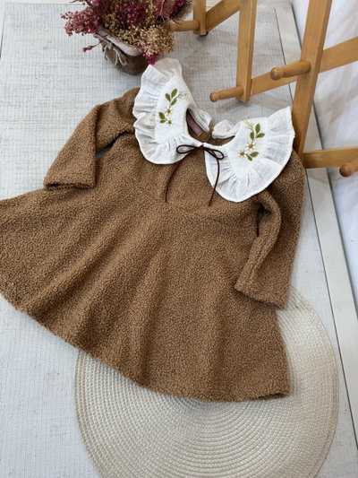 Vestido Boucle  Camel