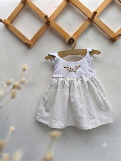 Vestido Solera Bordada Blanco