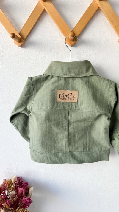 Chaqueta Tusor verde seco