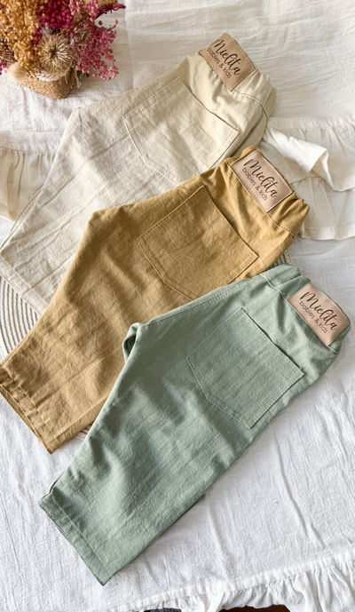 Pantalón Tusor Verde Seco