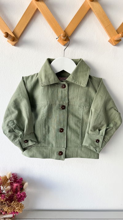 Chaqueta Tusor verde seco