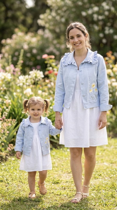 LANZAMIENTO Chaqueta Aurora Madre e Hija Celeste
