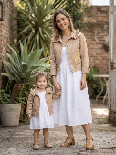 LANZAMIENTO Chaqueta Aurora Madre e Hija Beige