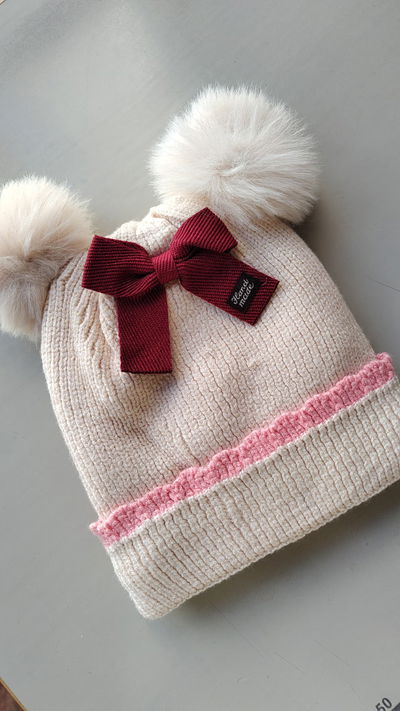 Gorrito Pompones T.U. (natural)