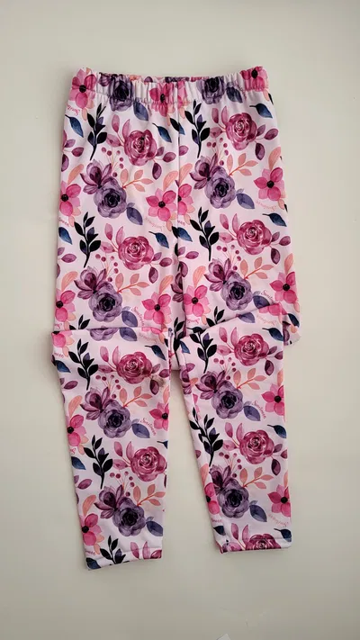 Leggings flores lila (pre venta)