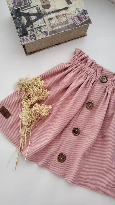 Falda Cloe corderoy Rosa 