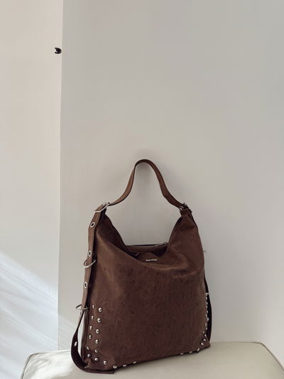 Bolso Hooky Marron Gastado