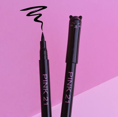 Delineador en fibra negro de PINK 21Waterproof ( a prueba de agua)