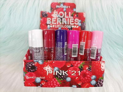 PACKS X6 Brillos labiales rolon surtidos de PINK 21