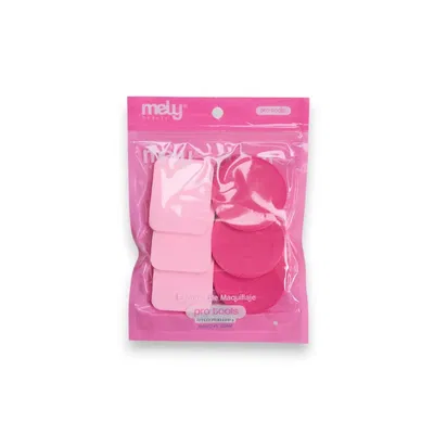Set de esponjas de maquillaje MELY x 6 unidades 