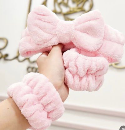 Kit de SkinCare Vincha + Muñequeras (consultar color) 