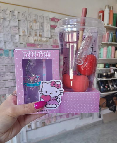 Caja visor y porta vaso de maquillaje 