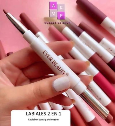 2en1 Labial Matte en barra + delineador del tono