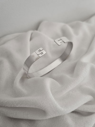 Media esclava doble inicial/inicial corazón 