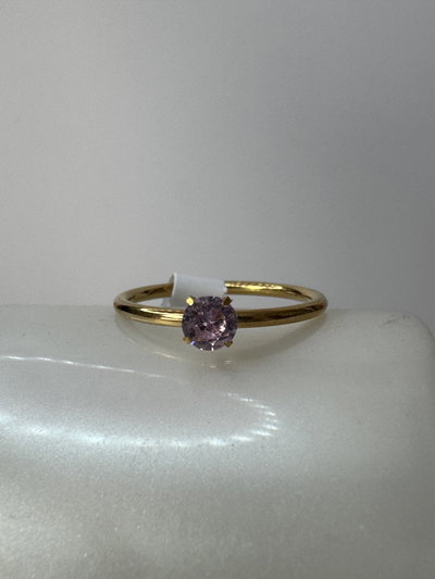 Anillo promesa rosa dorado 