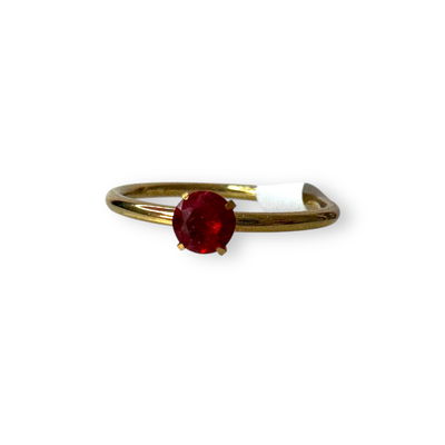 Anillo promesa rojo dorado 