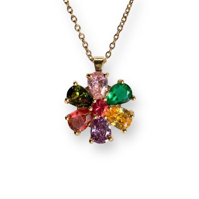 Collar Flor multicolor giratorio