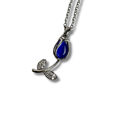 Collar Tulipan azul