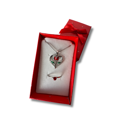 Set: Anillo promesa + Collar Bella y Bestia