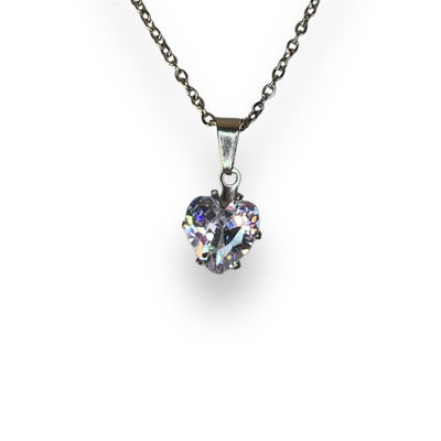 Collar Corazon brillante
