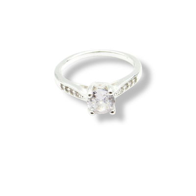Anillo Diamond plateado