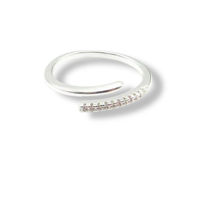 Anillo Infinity plateado