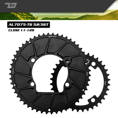 Platos De Bicicleta Ruta 52-36 Tapado Bcd 110 Asimetrico
