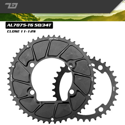 Platos De Bicicleta Ruta 50-34 Tapado Bcd Bcd 110 Asimetrico