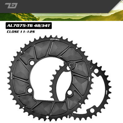 Platos De Bicicleta Ruta 48-34 Tapado Bcd 110 Asimetrico 