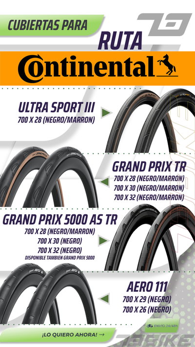 Cubiertas Continental Ruta/ Gravel/ MTB