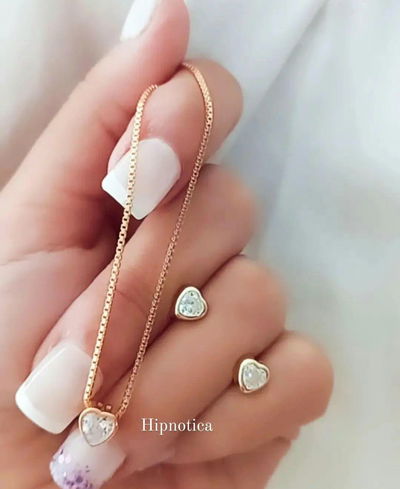 CONJUNTO CORAZON GOLD - 40 CM