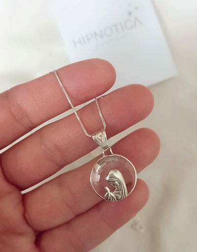 Colgante Virgencita Cristal 45 cm