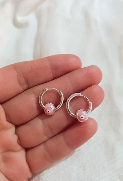 Argollitas Dubai Pink 1,4 cm (Par)