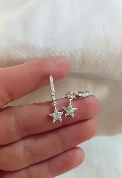 Argollitas Shine Star 1,4 cm (Par)