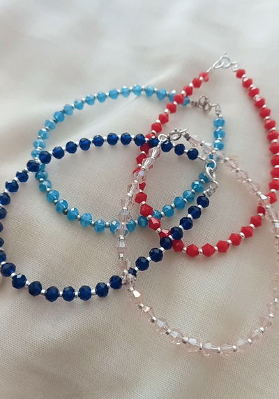 Pulsera Cristales y Bolitas