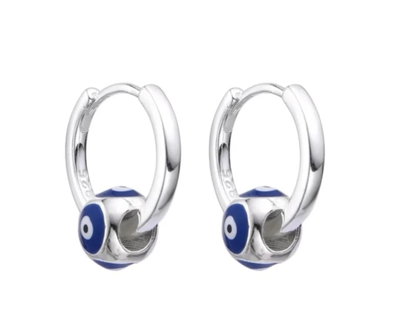 Argollitas Dubai Blue 1,4 cm ( Par)