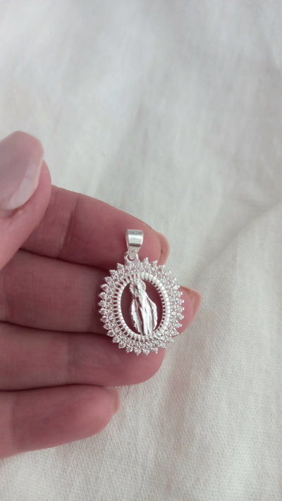 Dije Medalla Milagrosa Cubic