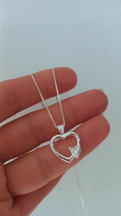 Colgante Corazón Calado Brillo
