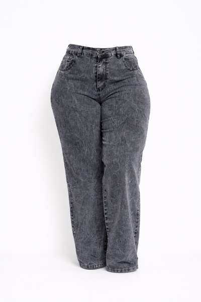 JEAN WIDE LEG GRIS NEVADO ELASTIZADO 